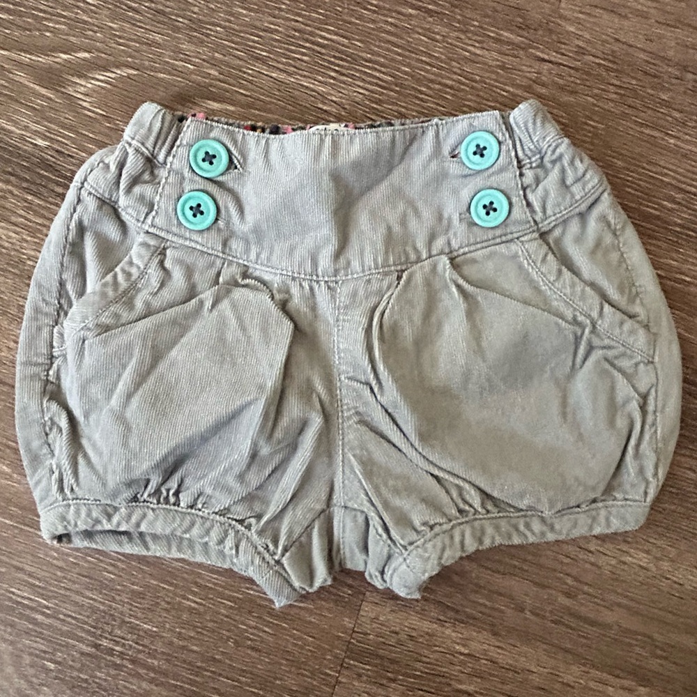 Baby Boden Gray Corduroy Bloomers Shorts